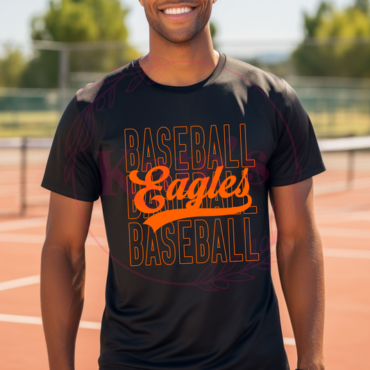 Eagles Baseball Statcked Dri Fit T-Shirt