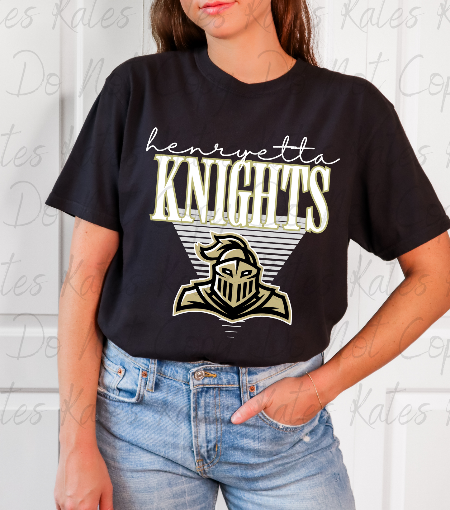 Custom Triangle Striped Mascot Adult T-Shirts