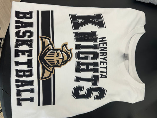 Henryetta Knights Basketball large T-Shirt