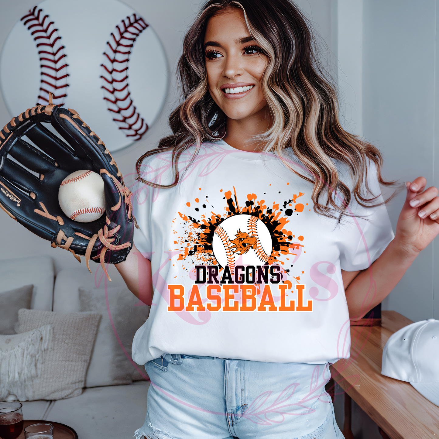 Dragons Splatter Baseball Shirts