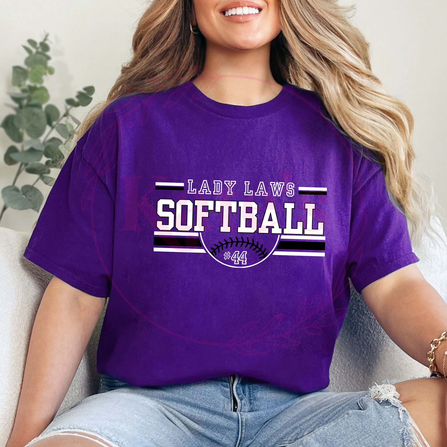 Lady Laws Softball Custom Number Shirt