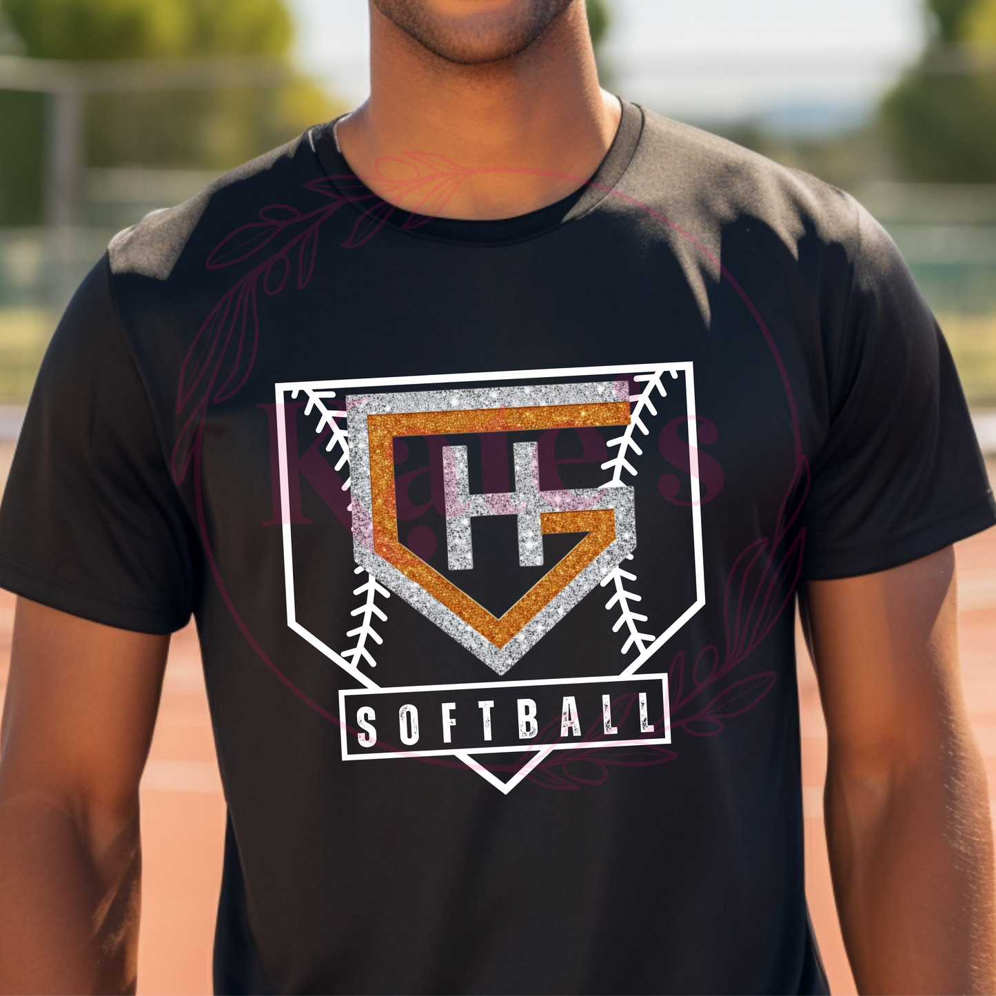 Glitter Hitters Softball & Logo Dri Fit T-Shirt