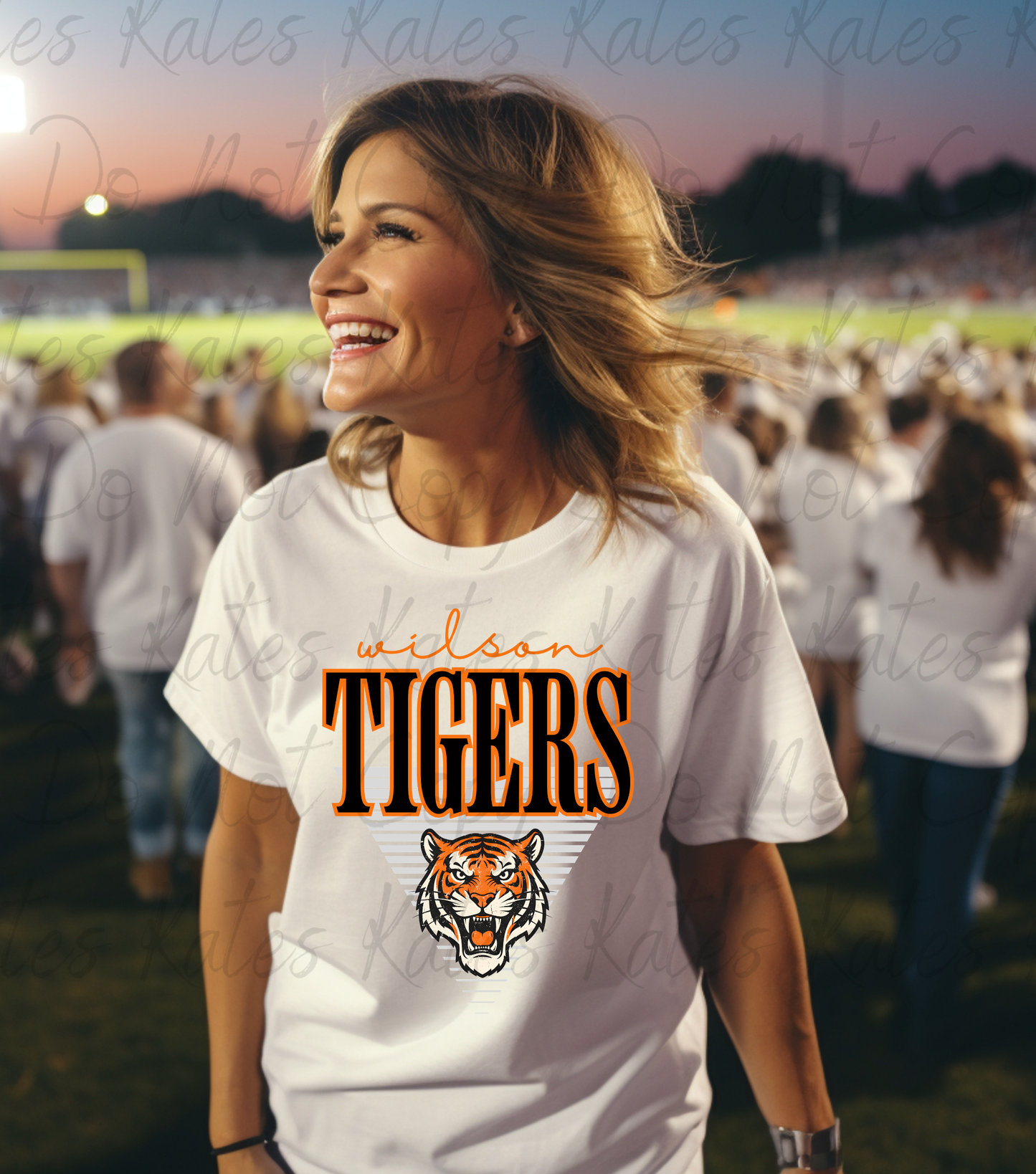 Custom Triangle Striped Mascot Adult T-Shirts