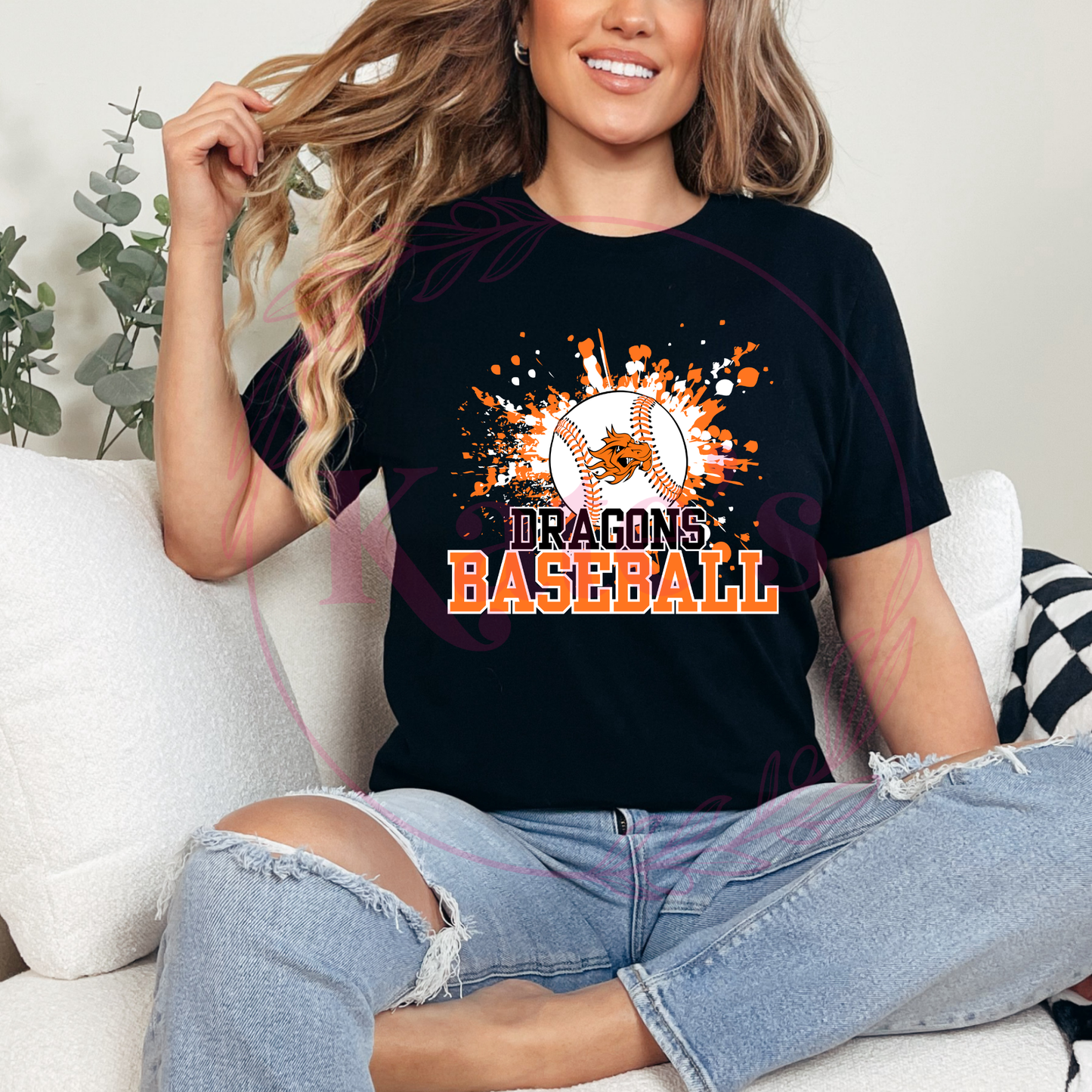Dragons Splatter Baseball Shirts