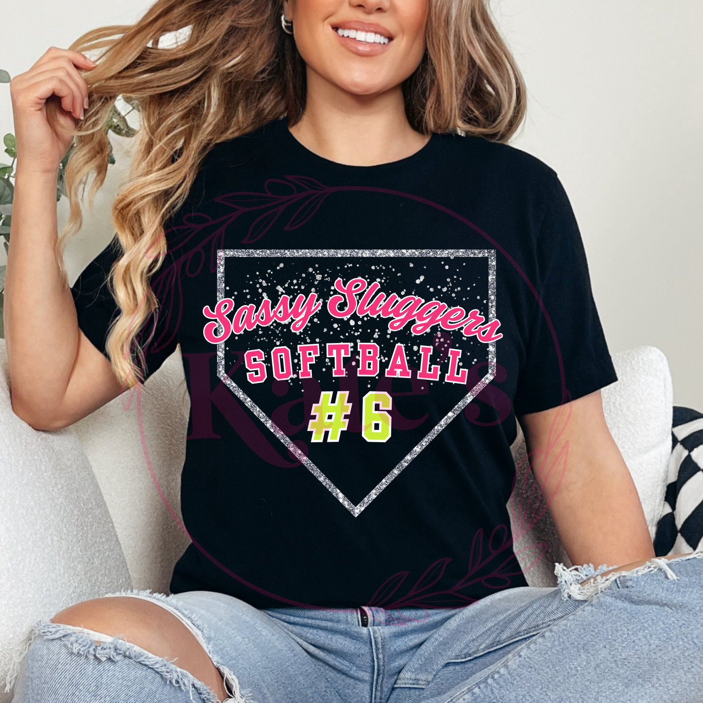 Sassy Sluggers Glitter Diamond Shirts