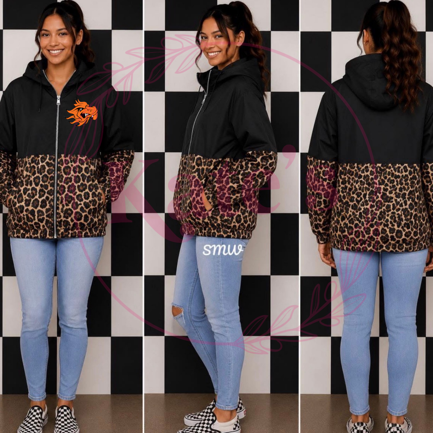 Cheetah Mascot Scuba Full Zip Jacket