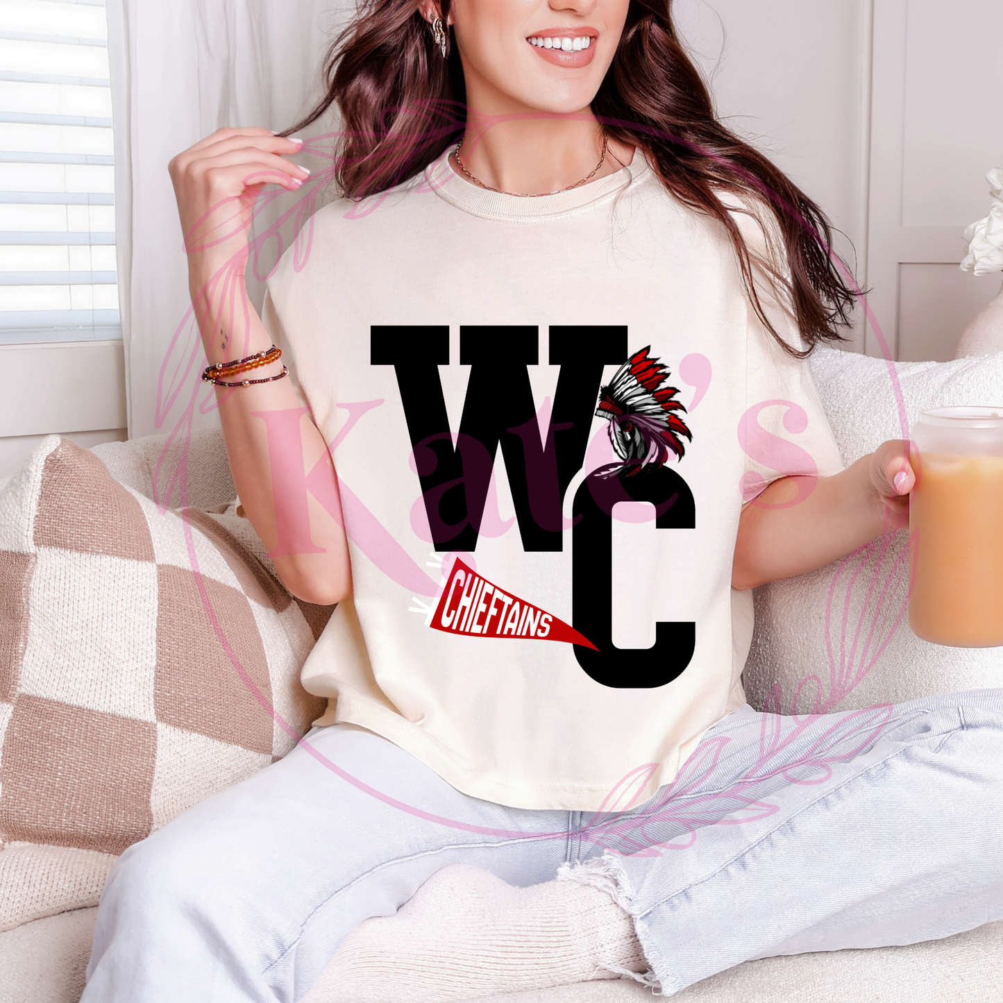 Football Varsity Custom Mascot Comfort Colors Cropped Shirt
