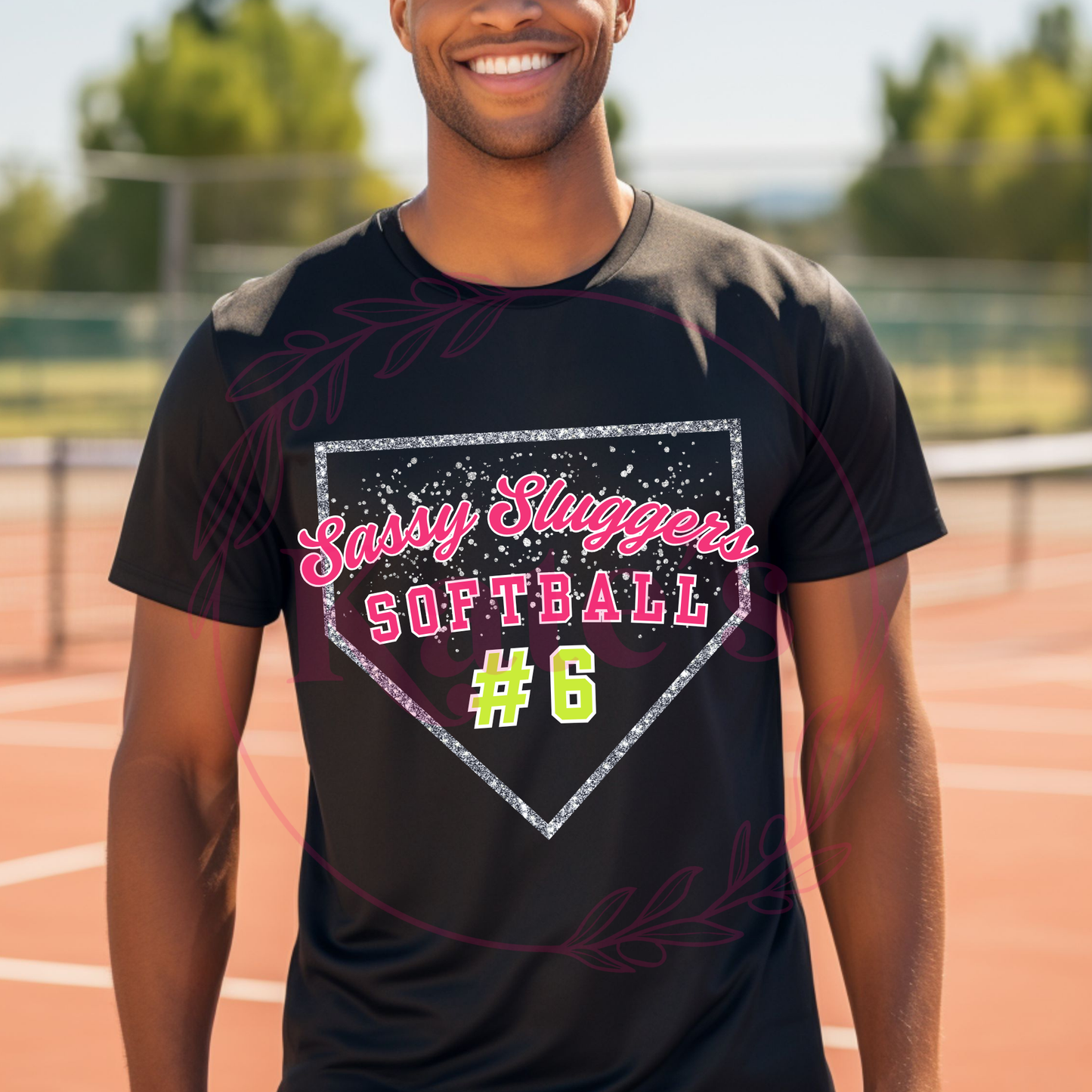 Sassy Sluggers Glitter Diamond Dri Fit T-Shirt