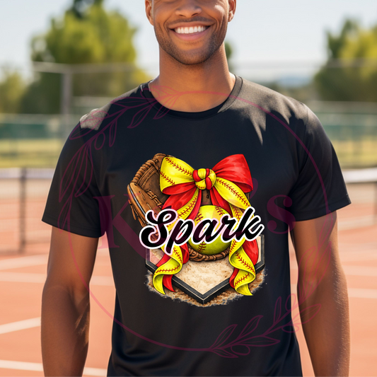 Spark Softball Bow Dri Fit T-Shirt