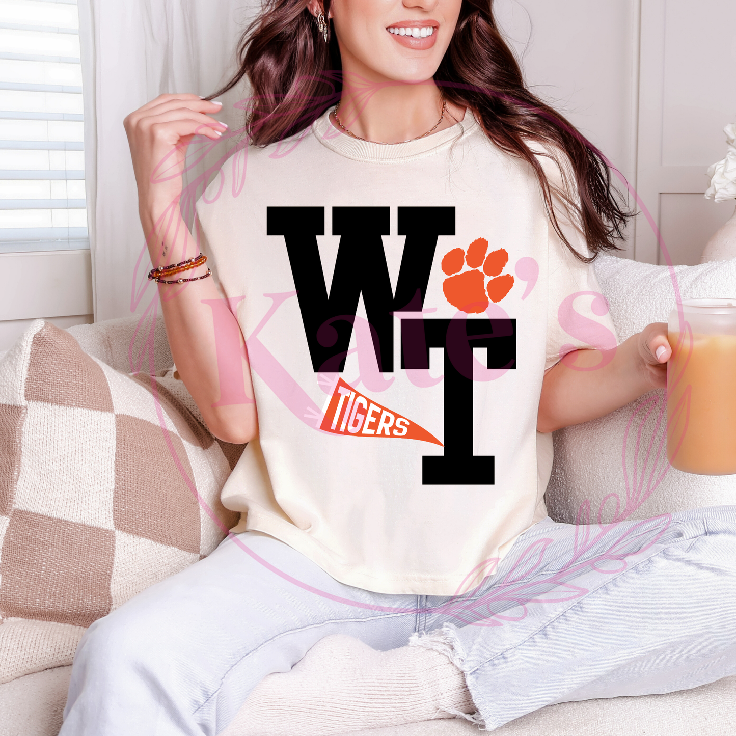 Football Varsity Custom Mascot Comfort Colors Cropped Shirt