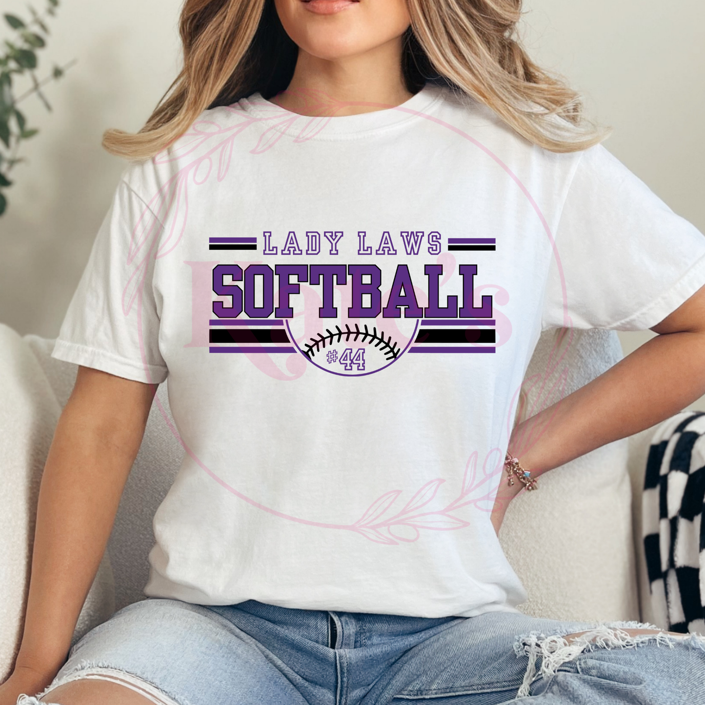 Lady Laws Softball Custom Number Shirt
