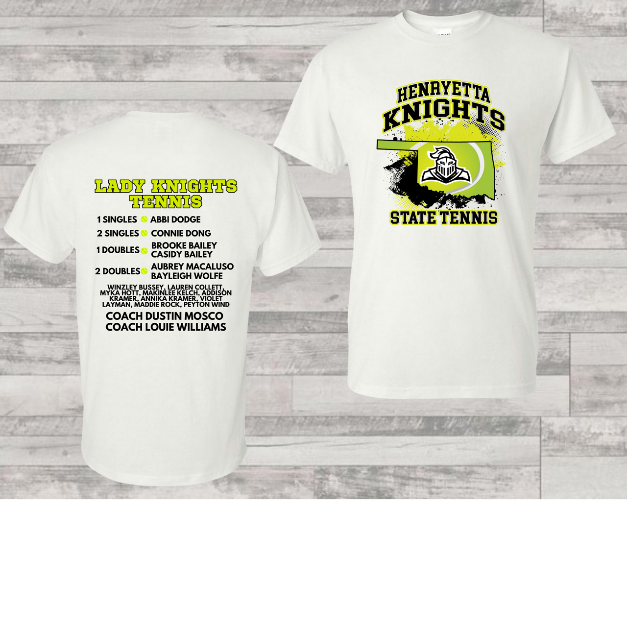 Henryetta Knights Girls State Tennis T-Shirts