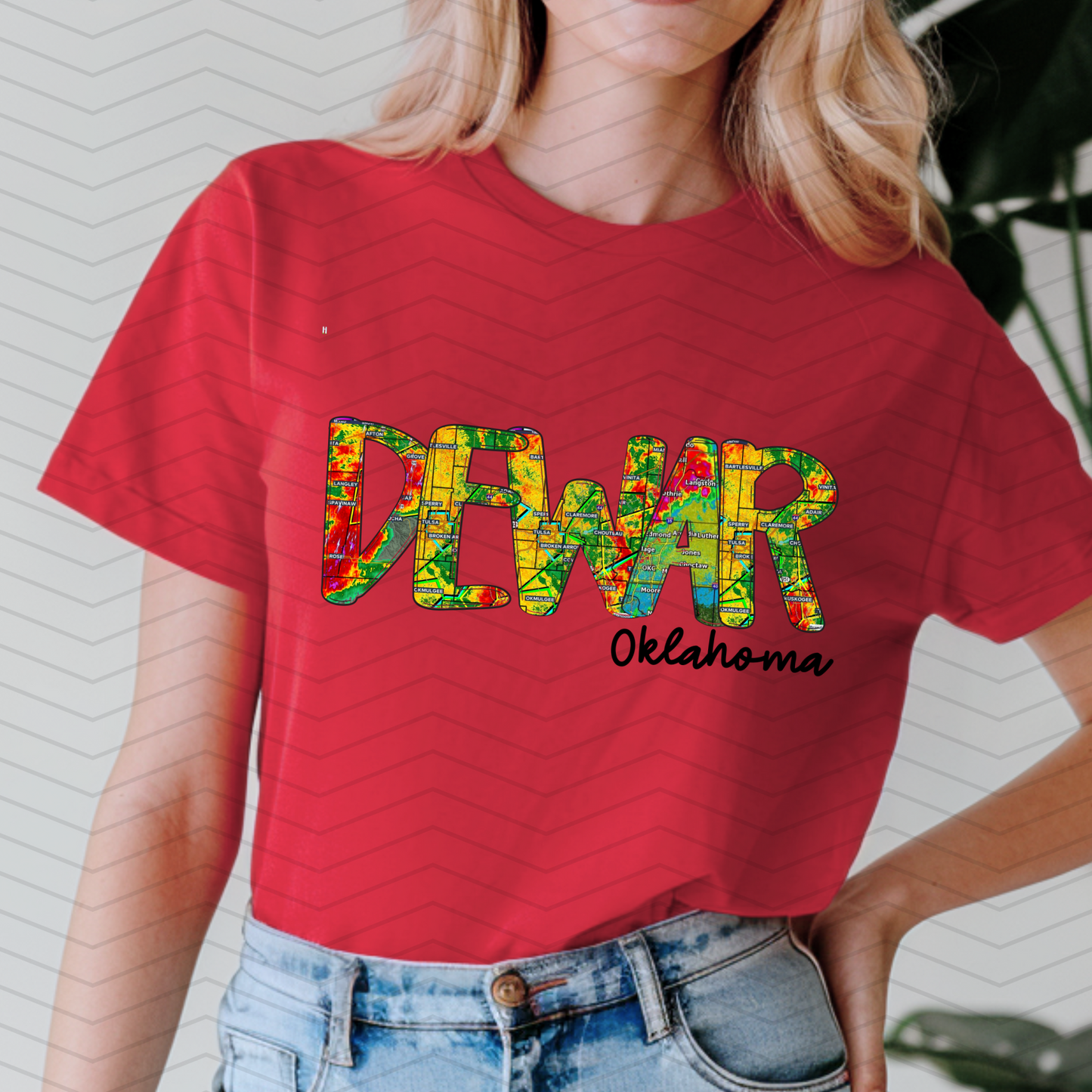 Dewar Oklahoma Radar Map Comfort Colors T-Shirt