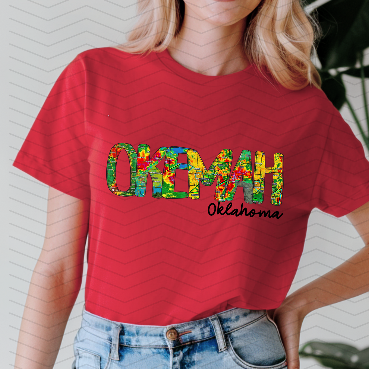 Okemah Oklahoma Radar Map Comfort Colors T-Shirt