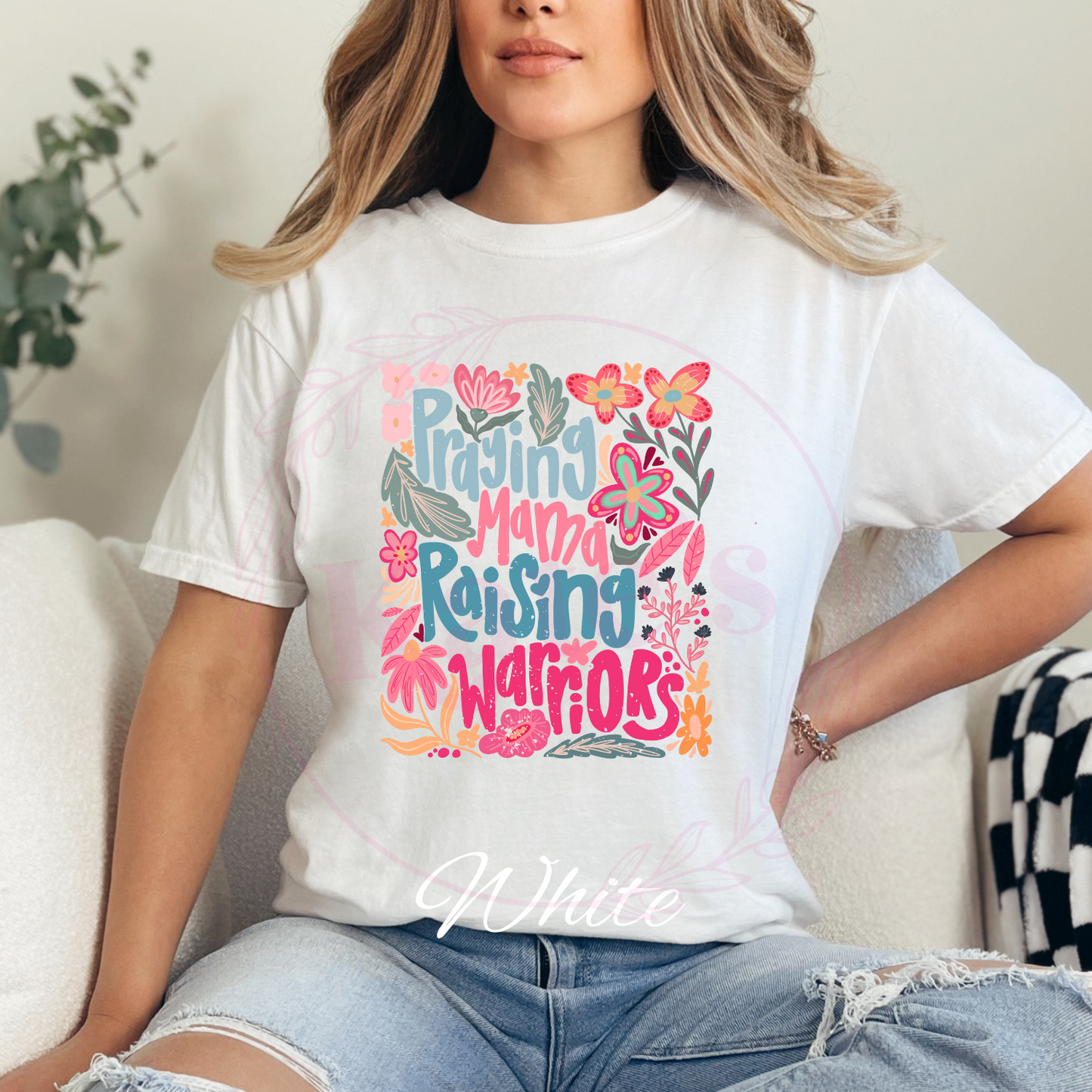 Praying Mama Raising Warriors Comfort Colors T-Shirt