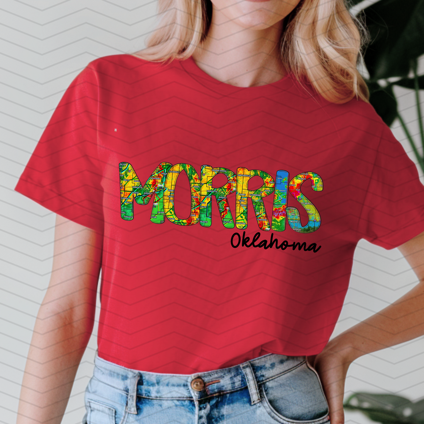Morris Oklahoma Radar Map Comfort Colors T-Shirt