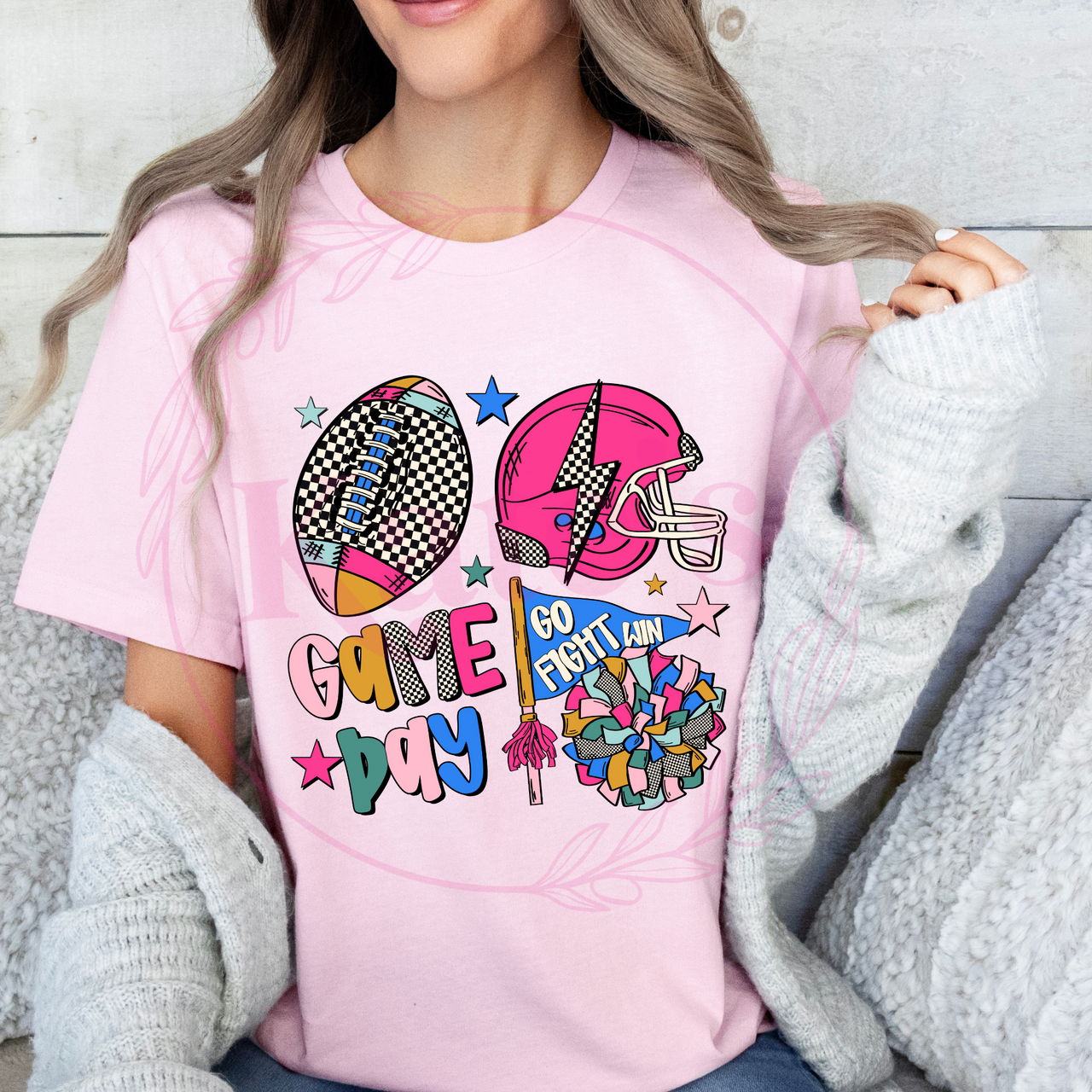 Girly Football Tee