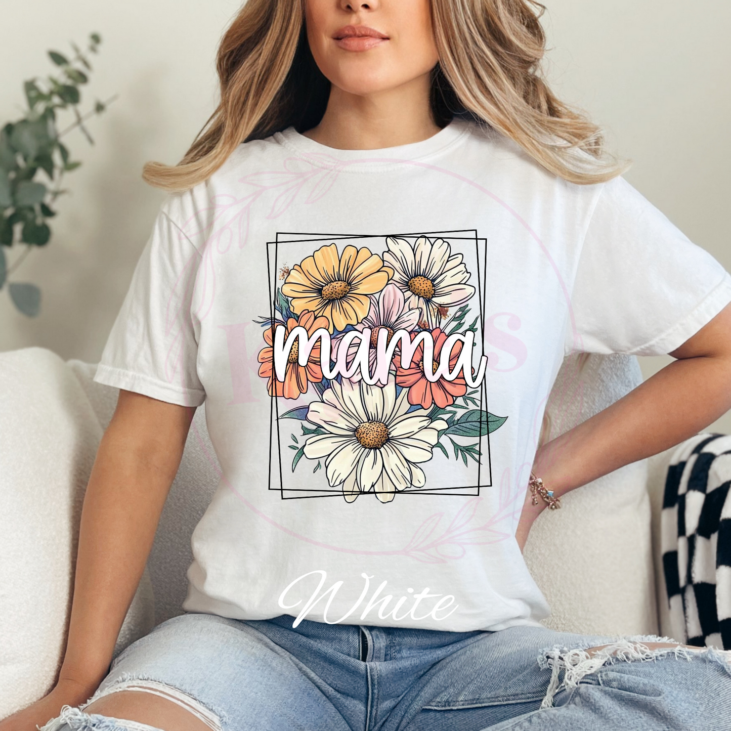 Floral Mama Comfort Colors T-Shirt