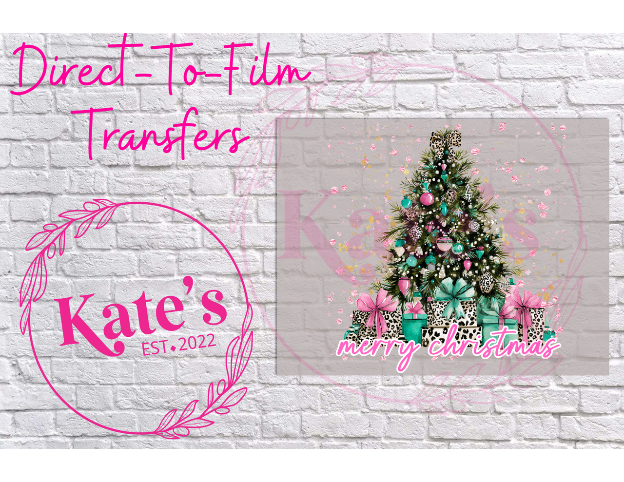 Merry Christmas Direct-To-Film Transfer