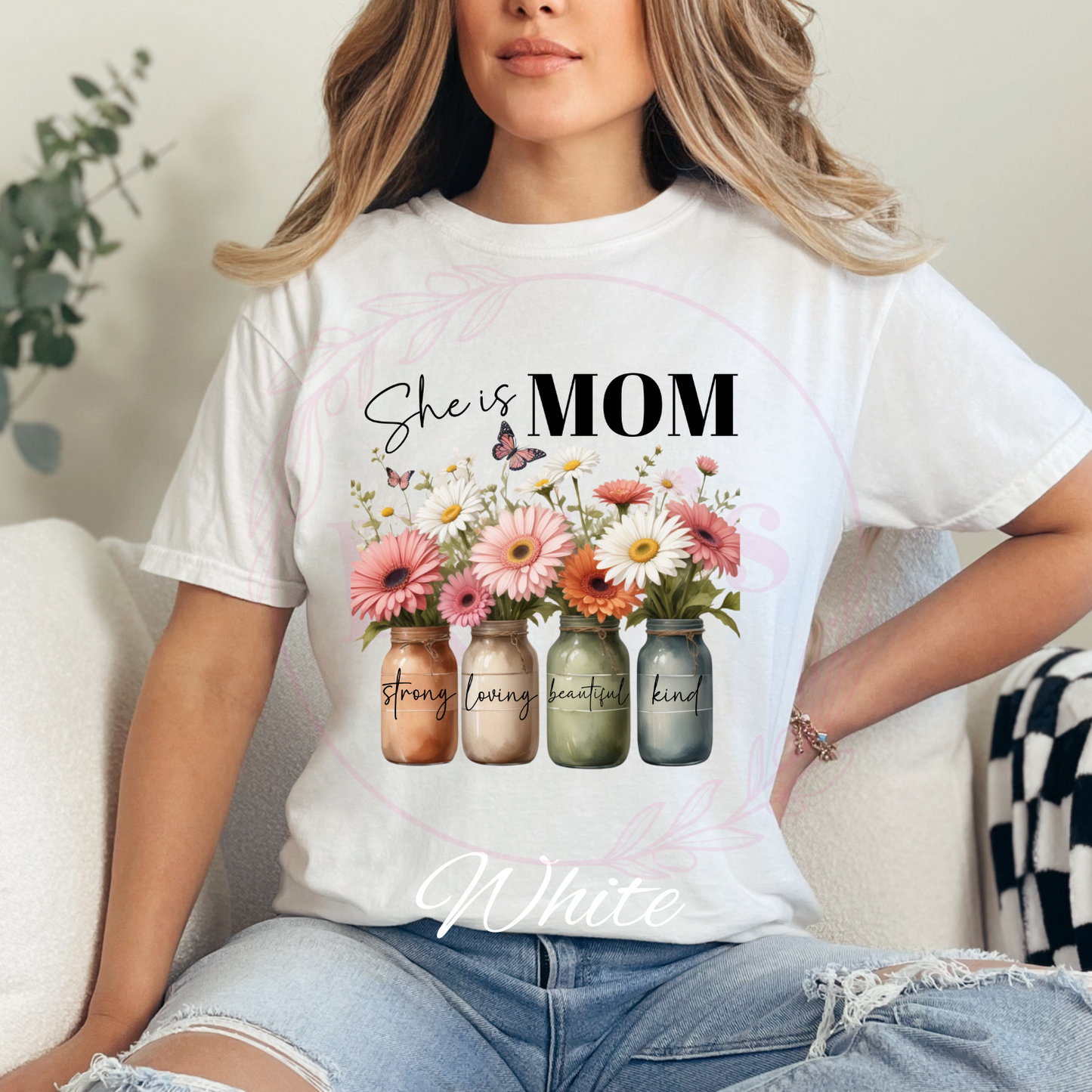 She Is Mom Comfort Colors T-Shirt
