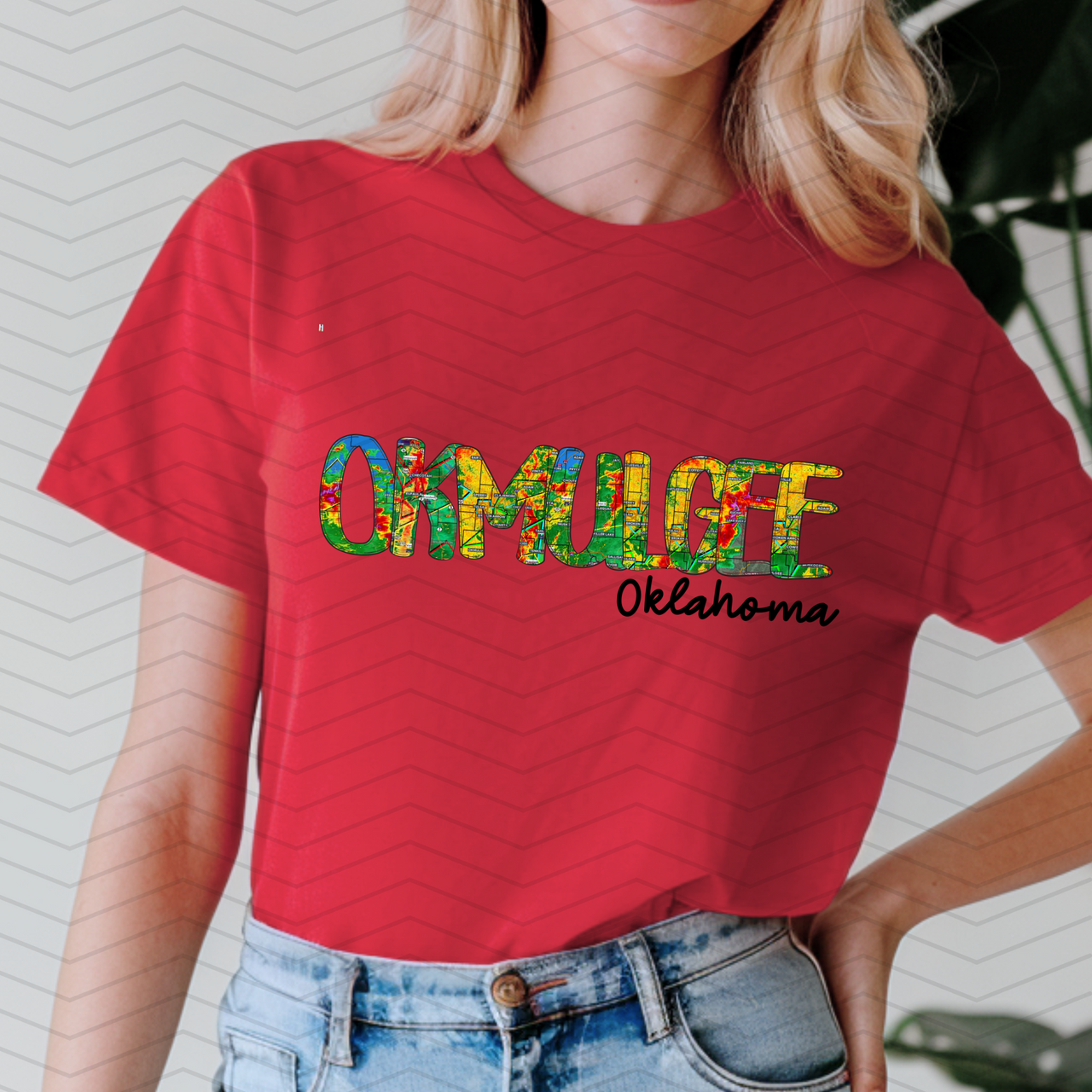 Okmulgee Oklahoma Radar Map Comfort Colors T-Shirt