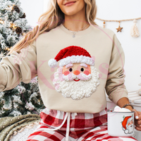 Faux Yarn Santa Christmas Shirt