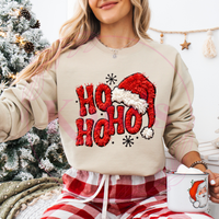 Faux Yarn Ho Ho Ho Christmas Shirt