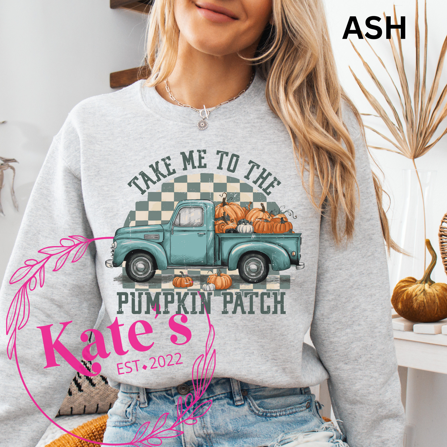 Take Me to The Pumpkin Patch Blue Truck Shirt