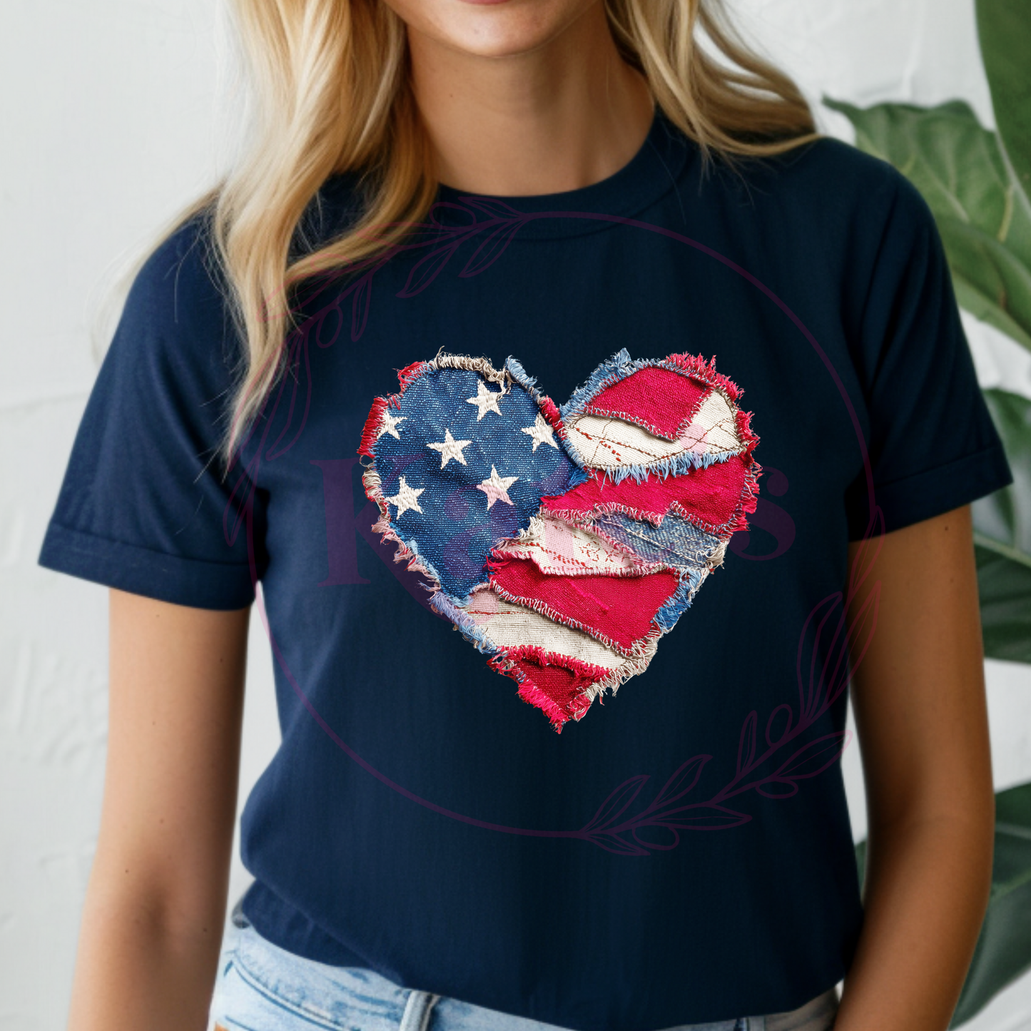 Patchwork American Heart Shirt