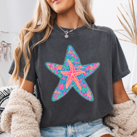 Neon Starfish Comfort Colors Tee
