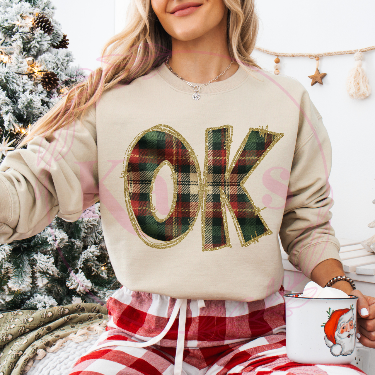 Oklahoma Glitter & Plaid  Shirt