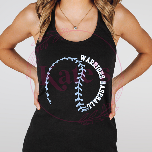 Warriors Baseball Laces Tank Top