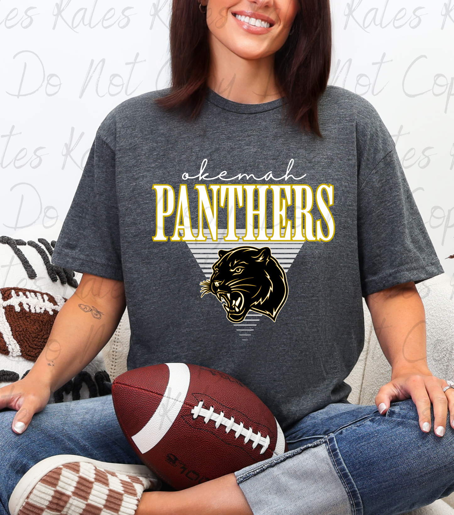 Custom Triangle Striped Mascot Adult T-Shirts