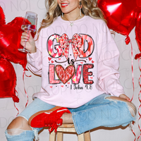 God Is Love - 9 Color Direct-To-Film Transfer