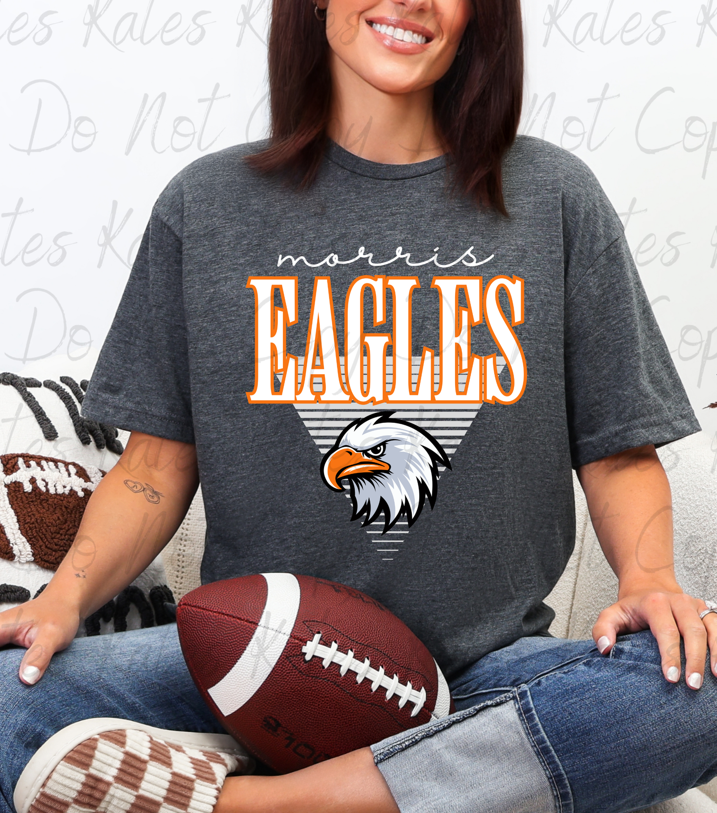 Custom Triangle Striped Mascot Adult T-Shirts