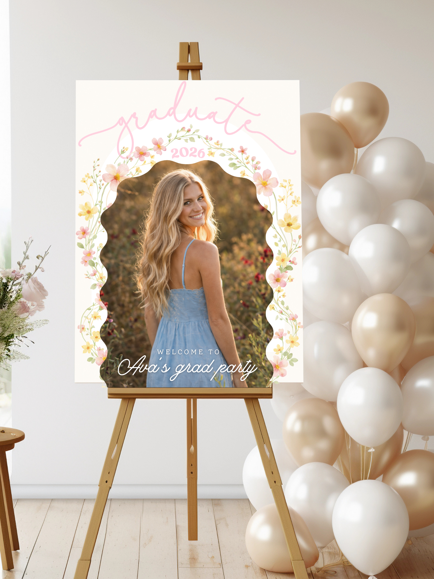 Floral Graduation 18"x24" Sign