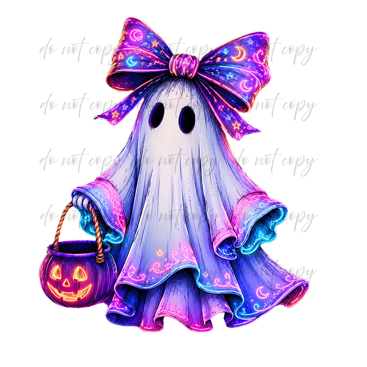 Glow Ghost - 9 Color Direct-To-Film Transfer