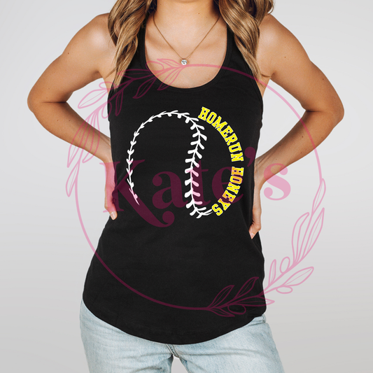 Homerun Honeys Laces Tank Top