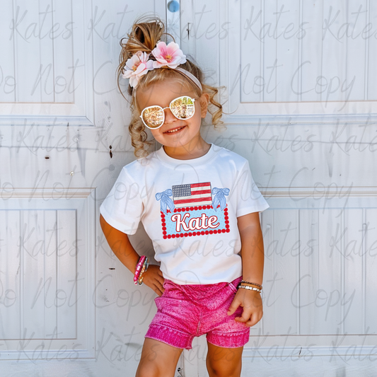 Custom Name American Bow T-Shirt
