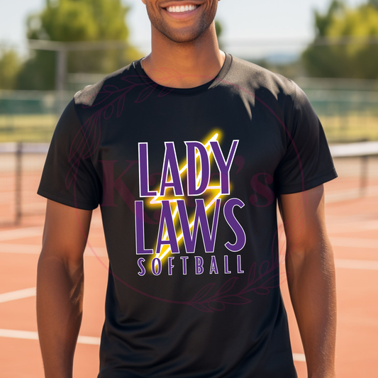Lady Laws Lighting Bolt Dri Fit T-Shirt