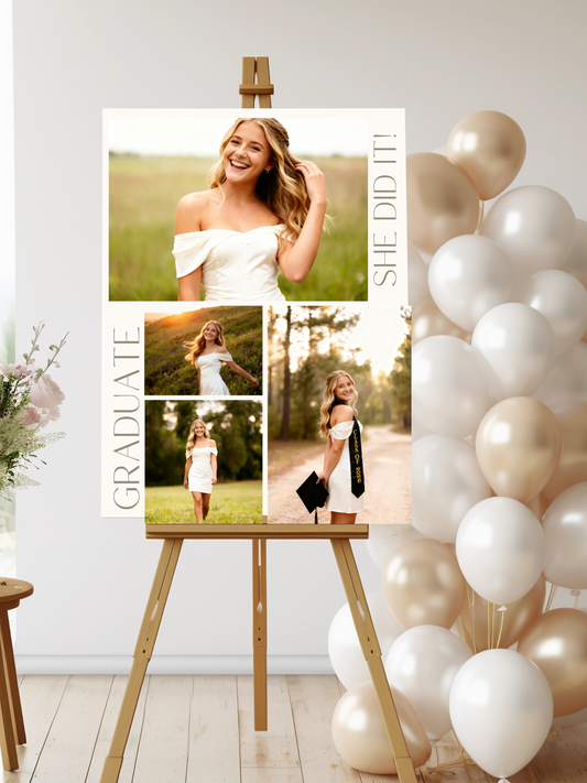 Graduate She Did It! 18"x24" Sign