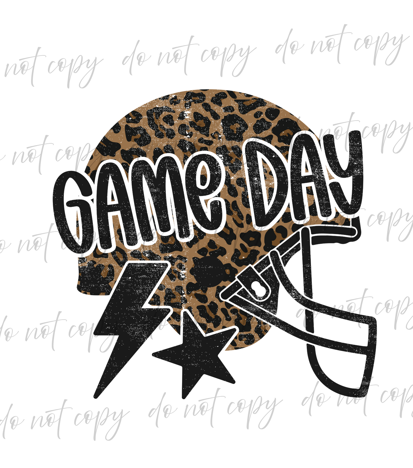 Game Day Football Helmet - 9 Color Direct-To-Film Transfer
