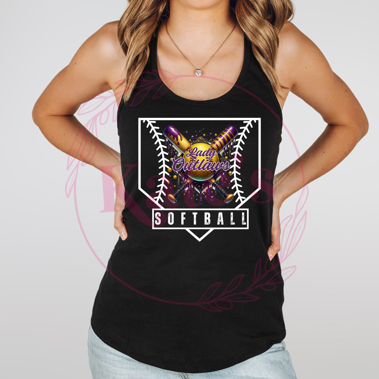 Lady Outlaws Homeplate Tank Top