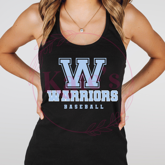 Varsity Warriors Baseball Tank Top