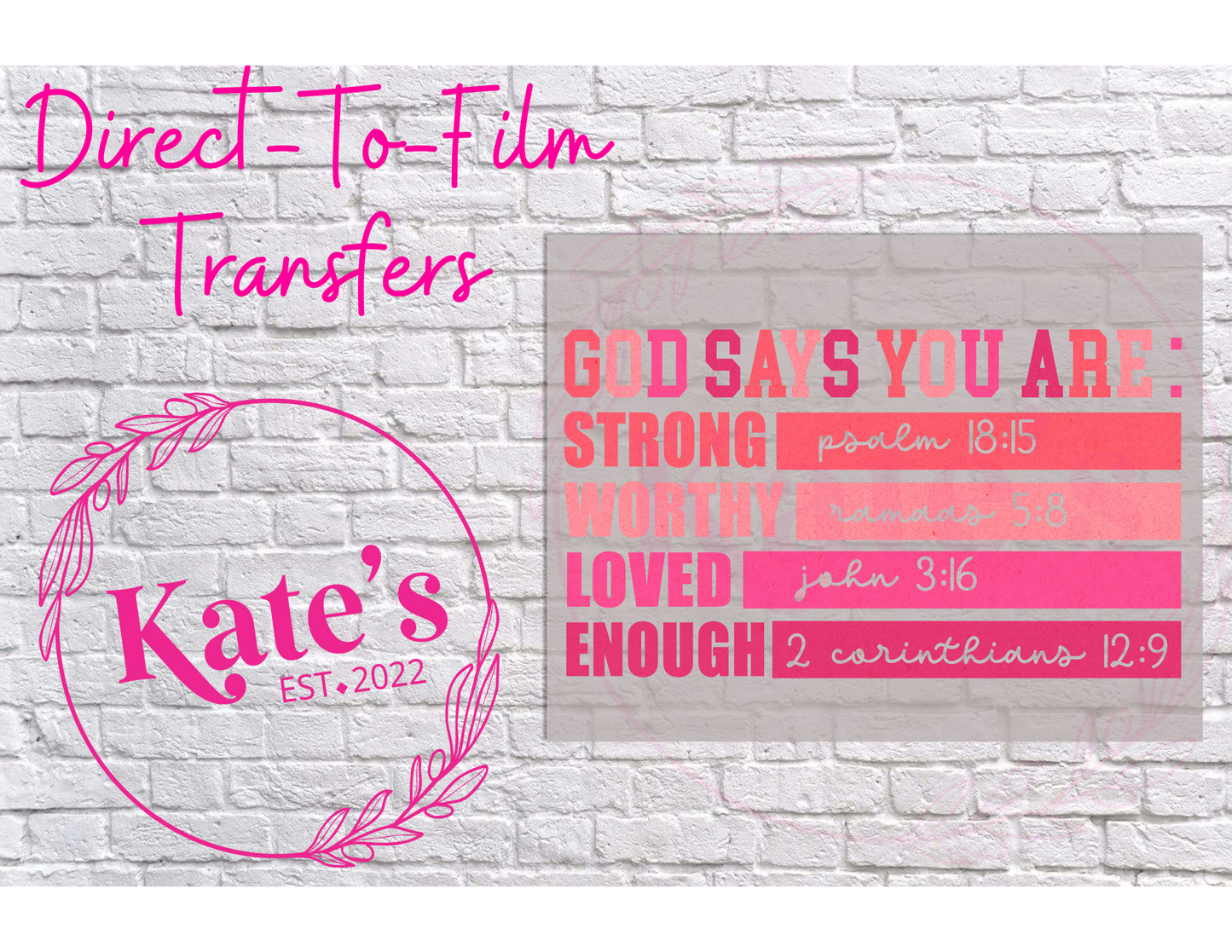 God Says You Are - 9 Color Direct-To-Film Transfer