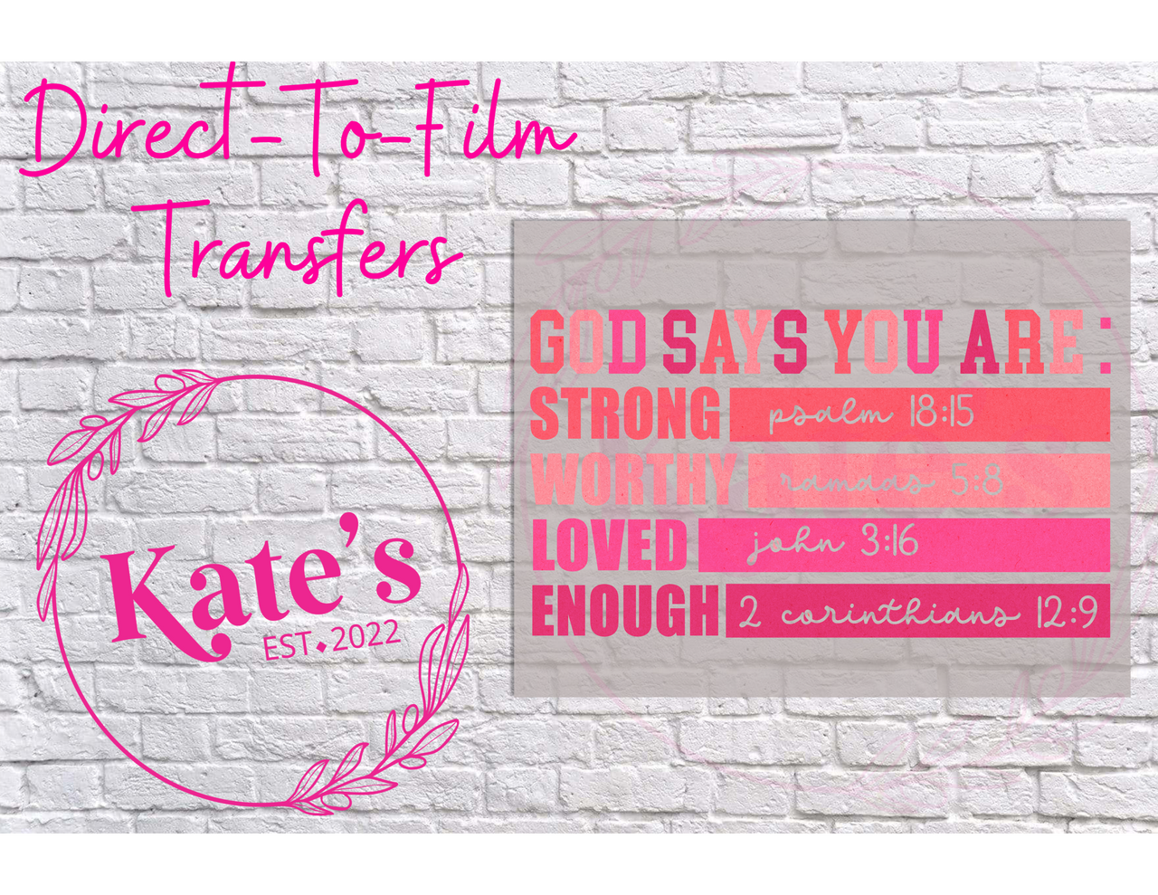 God Says You Are - 9 Color Direct-To-Film Transfer