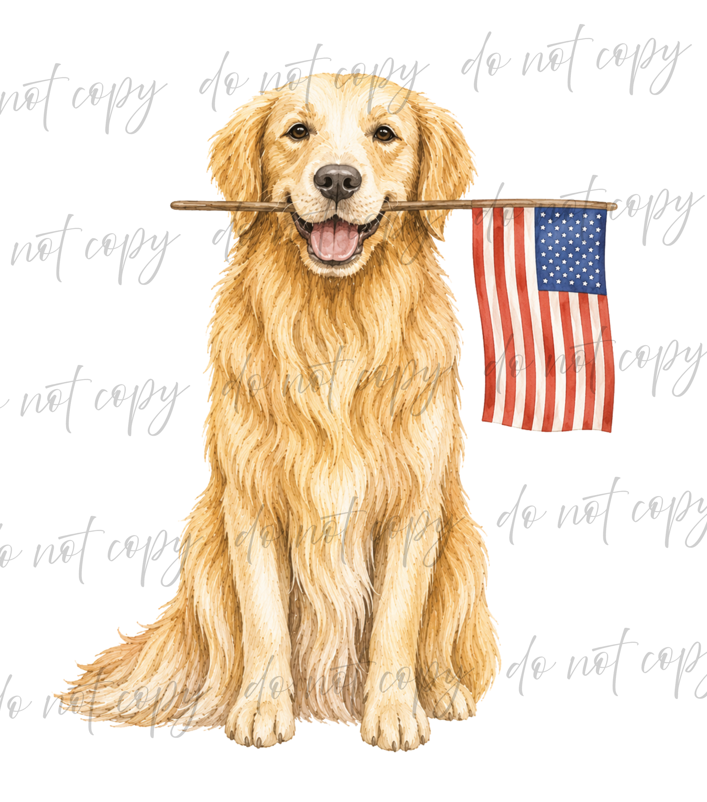 Golden Retriever - 9 Color Direct-To-Film Transfer