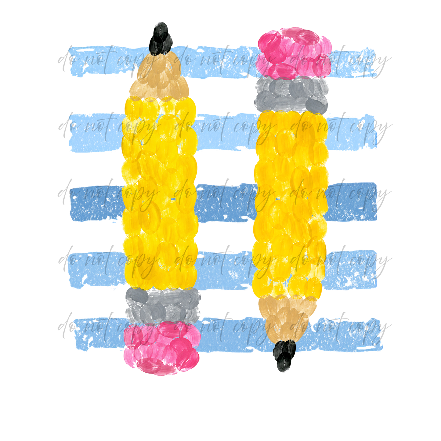 Pencils - 9 Color Direct-To-Film Transfer