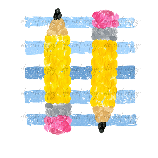 Pencils - 9 Color Direct-To-Film Transfer