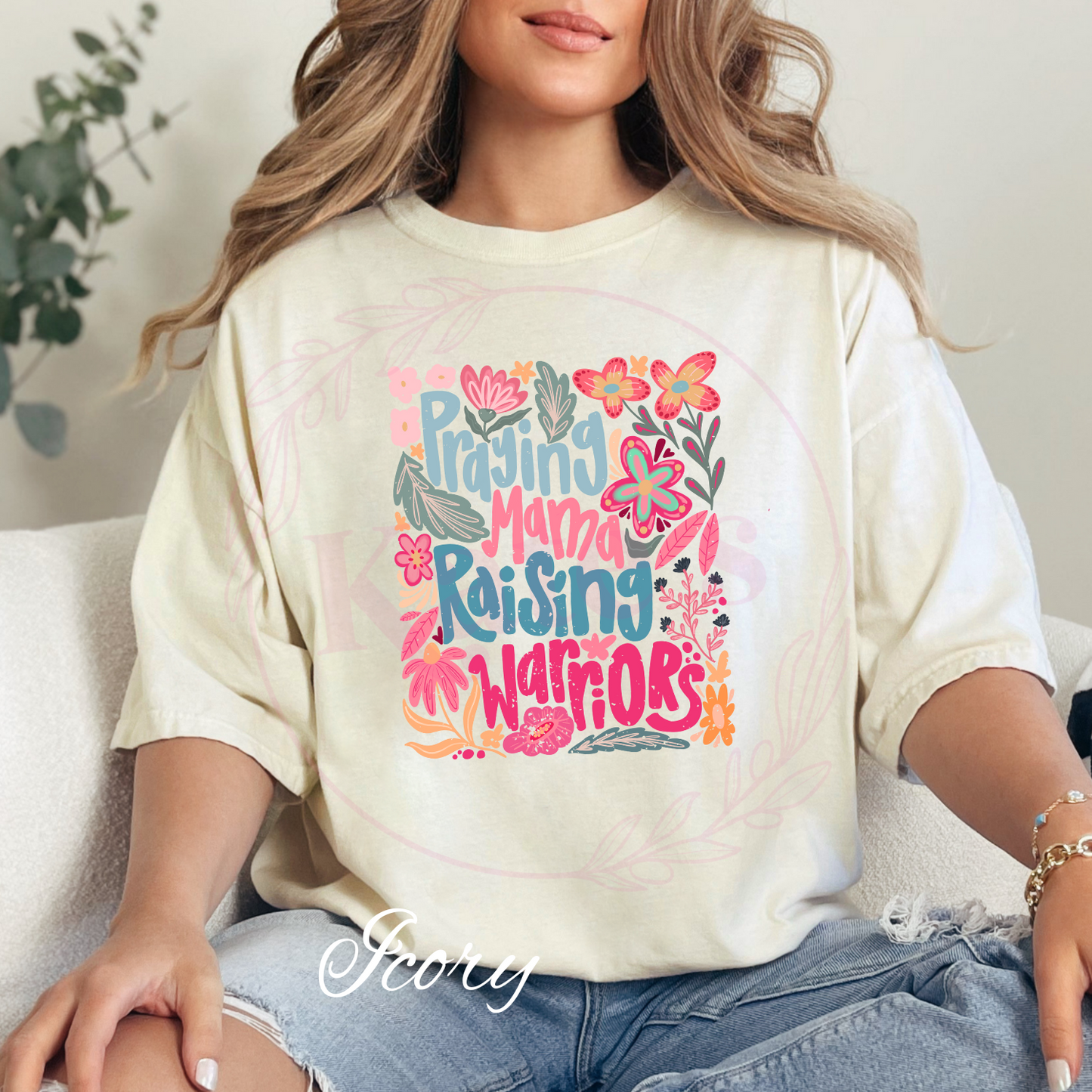 Praying Mama Raising Warriors Comfort Colors T-Shirt